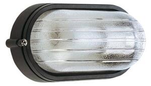 Lampada Plafoniera Ovale Grande Colore Nero per Esterno Linea Industriale Sovil