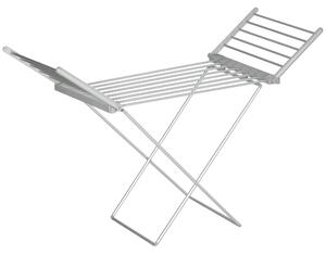 Asciugabiancheria Stendino Elettrico Pieghevole 144x53x96 cm in Lega di Alluminio Argento
