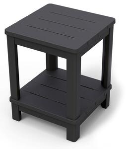Tavolino da Giardino 40,5x40,5x52 cm in Resina Keter Deluxe Side Antracite