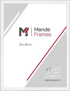 Cornice per foto MendeFrames H080 in legno bianca 10x30 cm con vetro museale