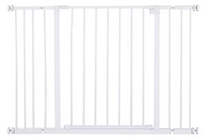 Cancelletto di Sicurezza per Animali Domestici 72-107 cm in Metallo Bianco