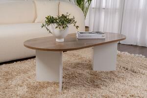 Skye Decor, Sable - Noce, Bianco, tavolini, noce, 119 x 40 x 60 cm