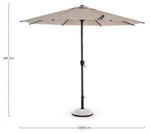 Ombrellone da Giardino Ø3x2,37h m Palo Ø48 mm con Snodo Rio Antracite/Beige