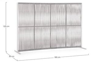 Pannello Paravento Frangivista 180x30x120h cm Paxson Bianco/Grigio