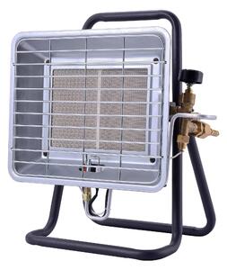Stufa a Gas Gpl da Interno con Supporto 3,5kW Qlima FGHX145 Silver e Nero