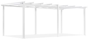 Barbados 3 x 6 m bianco Garden Point pergola in metallo per patio