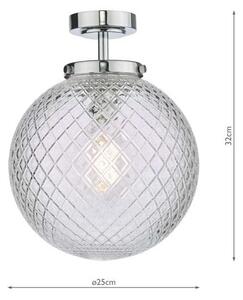 Där Lighting WAY0150 - Plafoniera da bagno WAYNE 1xE27/40W/230V cromo