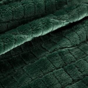 Coperta in microfibra con effetto 3D Cindy2 verde bottiglia