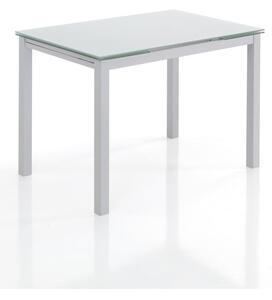 Tavolo da pranzo pieghevole con piano in vetro 70x110 cm Fast - Tomasucci