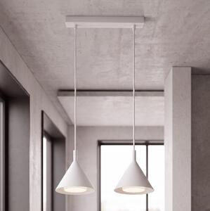 Brilagi - Lampada a sospensione con cavo CONE DOUBLE 2xGX53/15W/230V bianca