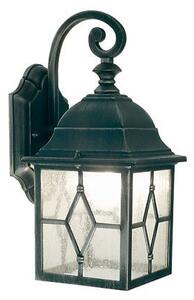 Lampada Applique Quadrata Piccola Colore Nero e Argento per Esterno Linea Rice Sovil