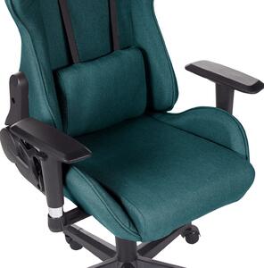 Sedia da ufficio ergonomica in tessuto con braccioli regolabili di colore  verde poltrona gaming stile moderno Beliani