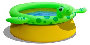 Piscina Fuori Terra Gonfiabile Autoportante per Bambini 175x70cm Jilong Tartaruga Verde