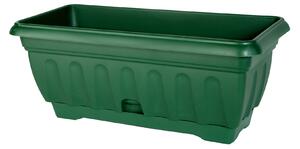Cassetta portafiori Imagna con riserva in plastica colore verde H 17 x L 40