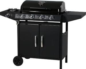 Barbecue gas "Festa 5" - 5 fuochi di cui 1 laterale - 12,9 Kw- Nero