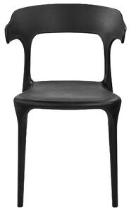 Set di 8 sedie in plastica nera resistente moderne per interno ed esterno stile moderno contemporaneo Beliani