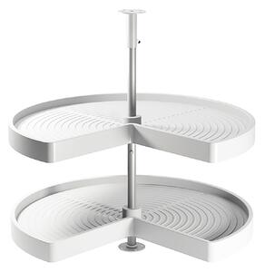Cestello Girevole Ø71 cm per Mobile da Cucina 80 cm in Plastica e Alluminio Emuca Bianco