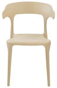 Set di 8 sedie in plastica beige resistente moderne per interno ed esterno stile moderno contemporaneo Beliani