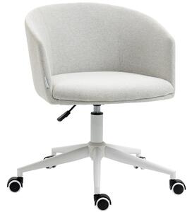Sedia da Ufficio Operativa 57x56x70-78 cm in Tessuto Grigio Chiaro