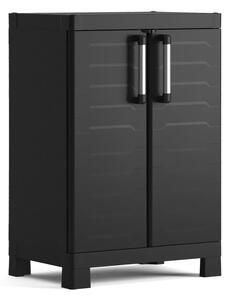 Armadio in Resina 2 Ripiani 65x45x97 cm Keter Detroit Basso Nero
