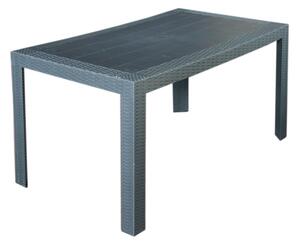 Tavolo da Giardino 140x80x72 cm in Polipropilene Antracite