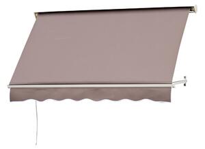 Tenda da Sole a Caduta 180×70 cm in Alluminio e Poliestere Marrone