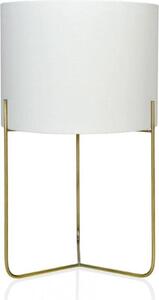 Lampada da tavolo Andrea House - Ottone con paralume bianco, altezza 50 cm, diametro 30 cm, colore oro