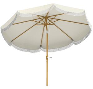 Outsunny Ombrellone da Giardino Ombrellone Esterno Inclinabile 2.7x2.7 m Beige | Aosom Italy