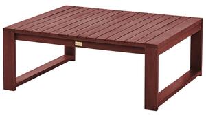 Tavolino da caffè da giardino in legno di acacia rosso mogano 90 x 75 cm da esterno moderno elegante Beliani