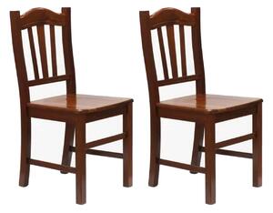Set 2 Sedie 46x95x47 cm in Legno Noce Classico Silvana