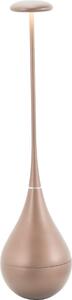Zafferano Dondolina - Lampada da Tavolo Led Ricaricabile IP65, Senza Fili, Dimmer Touch - Design Italiano Colore Bronzo