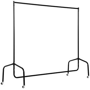 Stender Appendiabiti con Ruote 150x60x150 cm in Ferro Nero