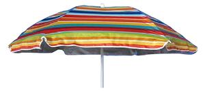 Ombrellone da Giardino Ø180 cm Telo in Nylon Rigato