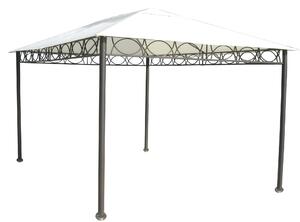 Gazebo da Giardino 4x3x2,8m in Metallo Ecrù