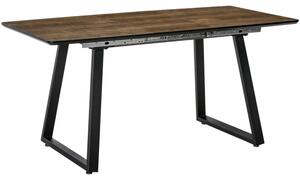 Tavolo Allungabile 120-160x80x76 cm Max 4-6 Persone in MDF e Metallo color Legno