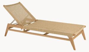 Lettino prendisole in legno di teak Valeria