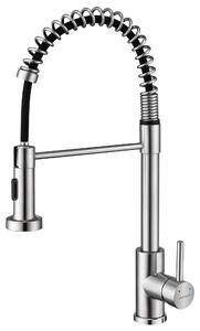 Rubinetto da cucina, tubo flessibile estraibile, design girevole a 360°, rubinetto da cucina a bassa pressione, G3/8
