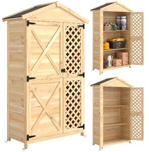 Outsunny Armadio Esterno: Casetta Giardino con Porta Ventilata e Kit Antiribaltamento. | Aosom Italy