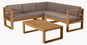 Set salotto da giardino in legno di teak Kim, set da 2