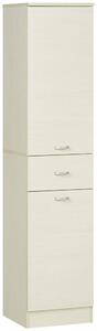 Mobile a Colonna per Bagno 34x34x150 cm 2 Ante 1 Cassetto Color Legno