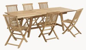 Set da giardino in legno di teak Fun, set da 7