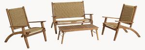 Set salotto da giardino in legno di acacia Vick, set da 4