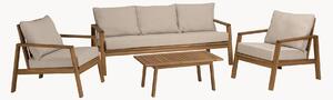 Set salotto da giardino in legno di acacia Vick, set da 4