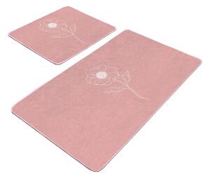 Set di tappetini per il bagno in velluto rosa 2 pz 60x100 cm – Mila Home