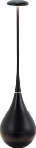 Zafferano Dondolina - Lampada da Tavolo Led Ricaricabile IP65, Senza Fili, Dimmer Touch - Design Italiano Colore Nero