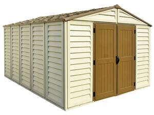 Casetta Box da Giardino 325x398x233 cm in PVC Avorio/Marrone