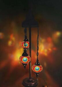 Lampada da terra turca Mozaik - Lampada marocchina con 3 sfere di vetro colorate - Decorazione orientale