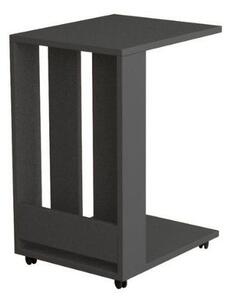 Tavolino da divano 37x45x67 cm Edi porta pc e riviste antracite