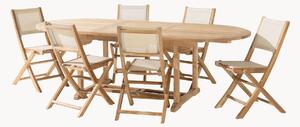 Set da giardino in legno di teak Fun, set da 7