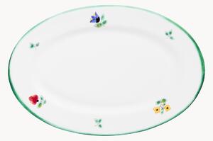 Piatto ovale fatto a mano Streublumen
